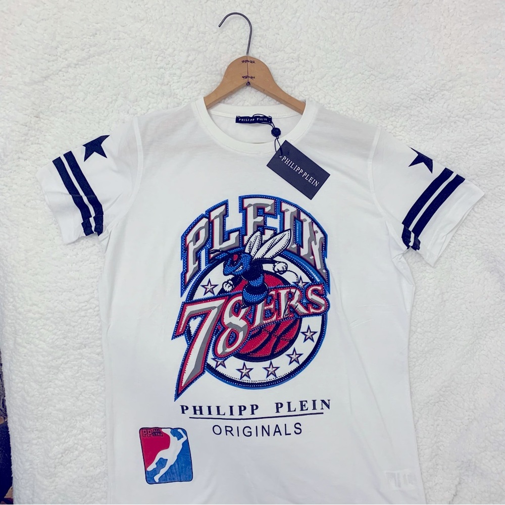 NWT Philipp Plein Sport Studded round neck t-shirt